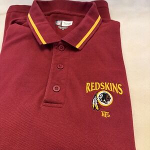 NFL Team Apparel Washington Redskins 100% Cotton Polo Shirt Men's Sz Medium
